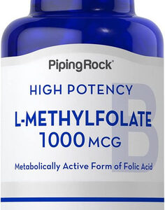 Piping Rock L-metilfolato 1000 Mcg | 200 Cápsulas | Otimizad