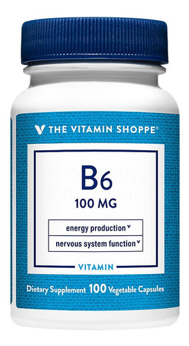 The Vitamin Shoppe Vitamin Shoppe B6 100mg (100 Cápsulas) - Imagem 4