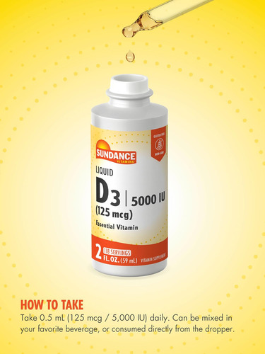 Vitamina Diu (125mcg) | 2 Onças Fluidas | Gotas Líquidas De - Imagem 8