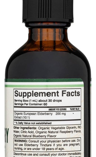 Chá De Sabugueiro Orgânico Double Wood Supplements 60 Doses - Imagem 2