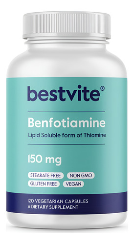 Suplemento Bestvite Benfotiamina 150 Mg 120 Cápsulas