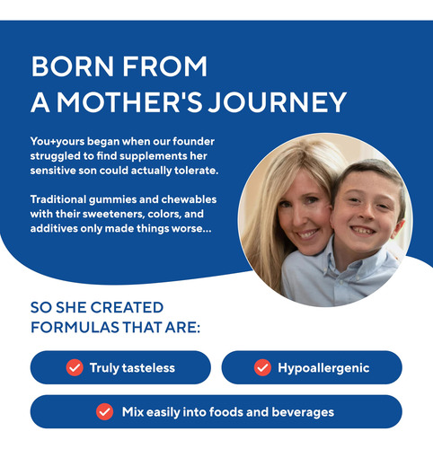 Multivitamínico Em Pó You+yours Tasteless Para Crianças E Cr - Imagem 7