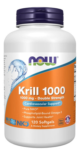 Now Foods Supplements, Neptune Krill, Dupla Força 1000 Mg, Ô