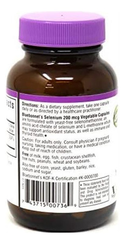 Bluebonnet Nutrição Selênio 200 Mcg - Imagem 9