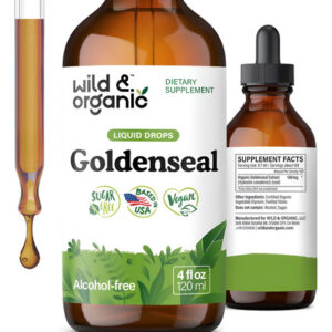 Tintura De Selo De Ouro Orgânico Wild & Organic - 4 Oz
