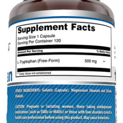Suplemento De L-triptofano Amazing Nutrition 500 Mg 120