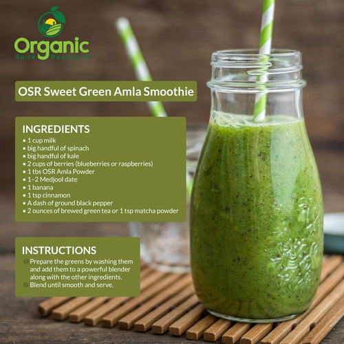 Pó Orgânico Zing Amla - Groselha Indiana Para Beber E Comer - Imagem 4