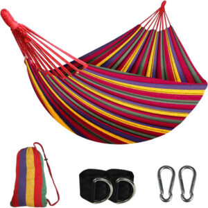 Szhlux Double Hammock,cotton Hammock Portable Hammock Wit...