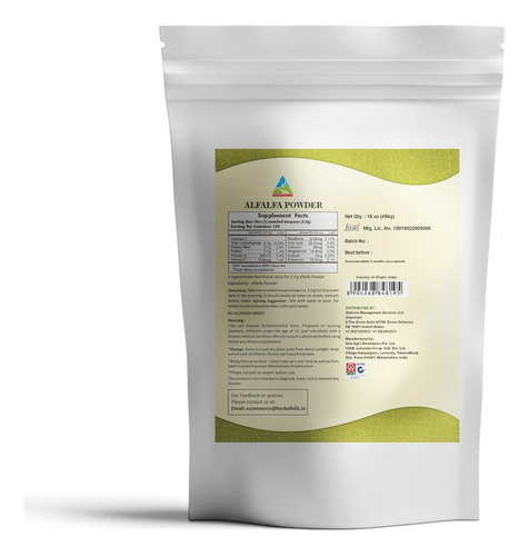Pó De Alfafa Herbal Hills Da Herbal Hills | 454 G (16 Oz) - Imagem 3