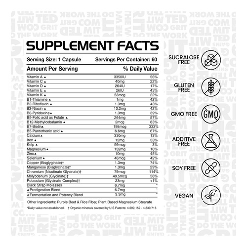 Suplemento Multivitamínico Mineral Para Potencializar Ganhos - Imagem 5