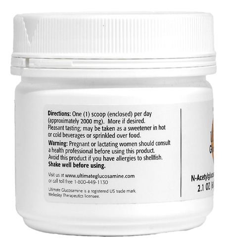 Suplemento Wellesley Therapeutics Ultimate Glucosamina 60g - Imagem 8