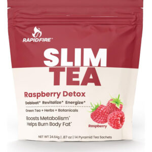 Chá De Ervas Naturais Rapid Fire Slim, Sabor Framboesa