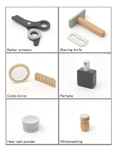 . Brinquedo Educativo De Saco De Barbeiro Infantil De - Imagem 6
