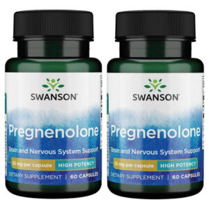 Swanson Pregnenolona 25 Mg 60 Cápsulas (2 Pacotes)