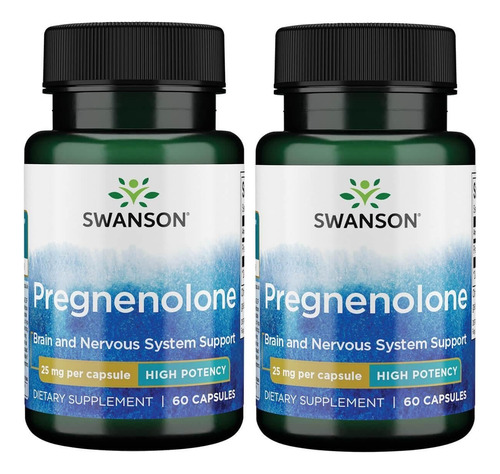 Swanson Pregnenolona 25 Mg 60 Cápsulas (2 Pacotes)