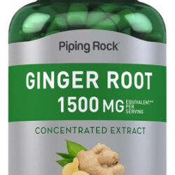 Cápsulas De Raiz De Gengibre Piping Rock | 1500mg | Contagem