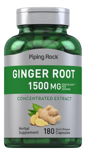Cápsulas De Raiz De Gengibre Piping Rock | 1500mg | Contagem