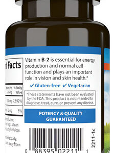 Carlson B-2 Riboflavina 100 Mg, 100 Comprimidos Vegetais