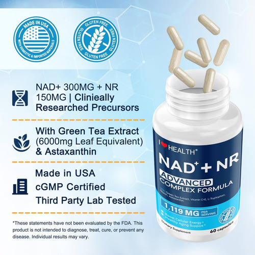Suplemento I Love Health Nad 1119 Mg | Energia Celular - Imagem 2