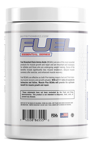 Suplemento Nutritionbizz Fuel 2:1:1 Bcaa Em Pó 5g 30 Porções - Imagem 2