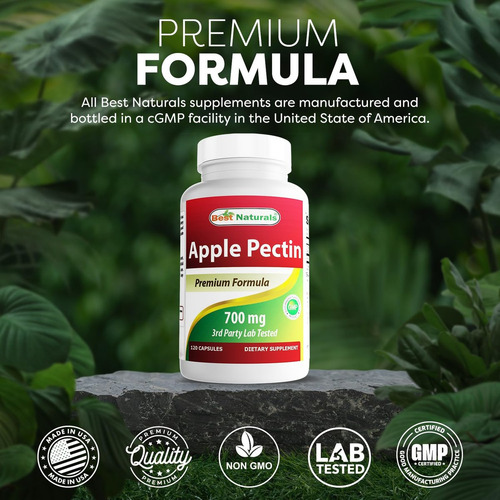 Naturals Pectina De Maçã 700 Mg 120 Cápsulas - Imagem 8