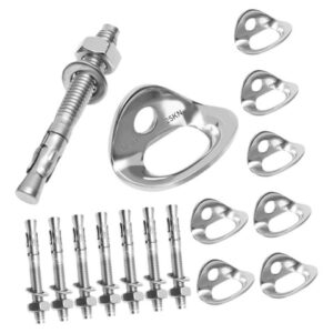 8pcs Cabides Âncoros De Escalada Com Bolts Pitons Aço Para