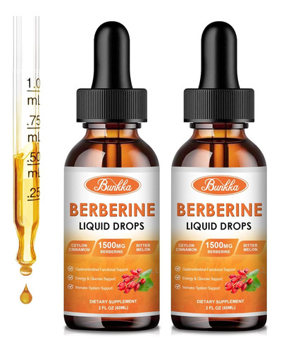 (pacote Com 2) Suplemento De Berberina Liquid Drops 120ml Bu - Imagem 8