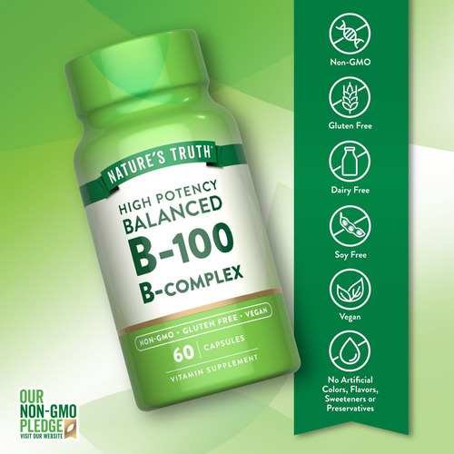 Nature"s Truth Vitamina B Complex Nature"s Truth - 60 - Imagem 3