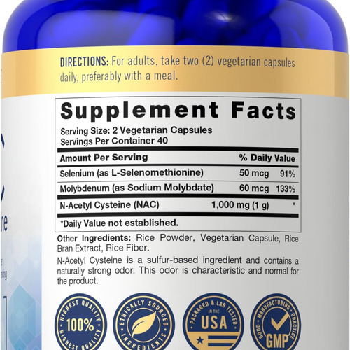 Suplemento Carlyle Nac 1000mg Com Selênio E Molibdênio - Imagem 2