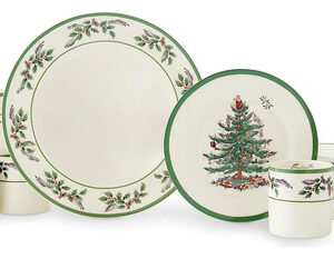 Conjunto De Louça De 12 Peças Com Árvore De Natal Spode H...