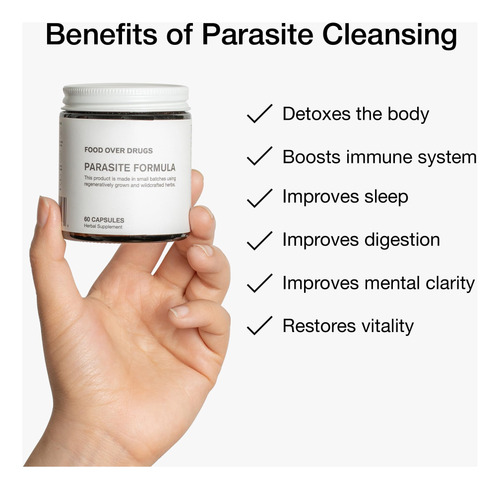Herbal Detox Food Over Drugs Parasite Formula 60 Cápsulas - Imagem 3