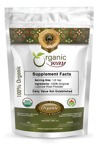 Pó De Alcaçuz Orgânico Organic Way - Chá De Ervas 100% Puro