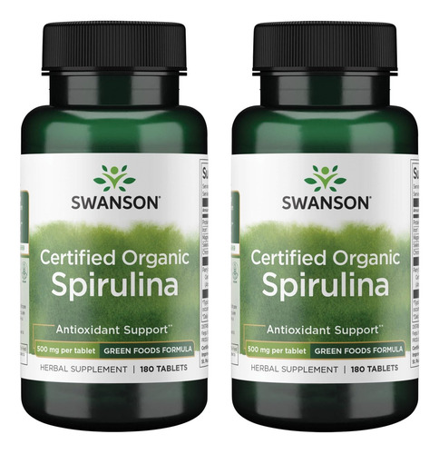 Espinafre Marinho Orgânico Swanson 500 Mg 180 Comprimidos