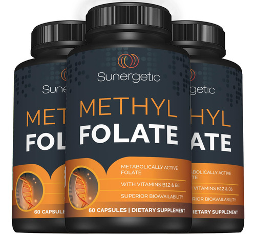 Suplemento Sunergetic Premium Metil Folato 400mcg - 60 Cápsu - Imagem 5