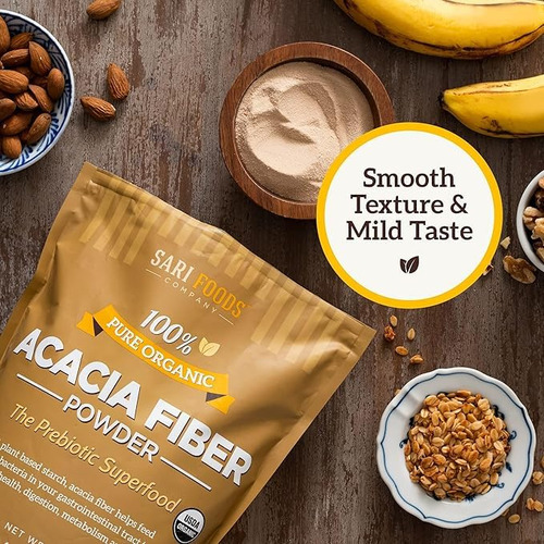 Fibra De Acácia Em Pó Sari Foods Organic 900ml Prebiotic Gut - Imagem 6
