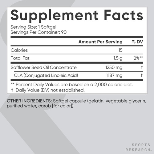 Sports Research Cla - 1250mg Com Ácido Linoléico Conjugado A - Imagem 6