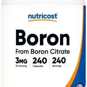 Suplemento Nutricost De Boro 3mg, 240 Cápsulas