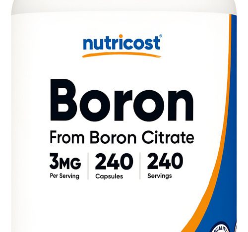 Suplemento Nutricost De Boro 3mg, 240 Cápsulas