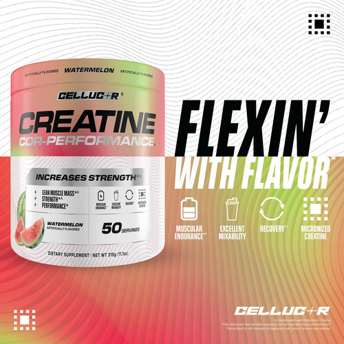 Creatina Em Pó Cellucor Sabor Melancia 250g 50 Porções - Imagem 3