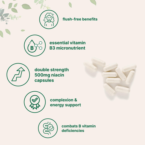 Suplemento De Microingredientes Niacina 500 Mg 400 Cápsulas - Imagem 3