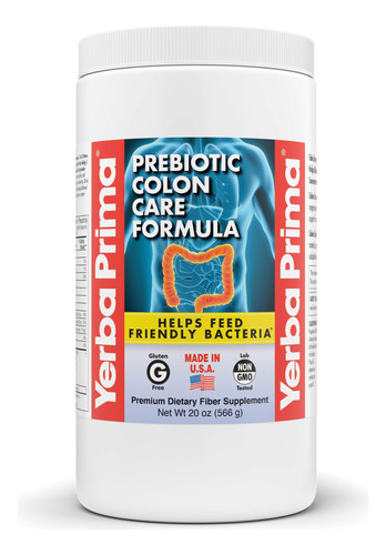 Suplemento Yerba Prima Prebiotic Colon Care 590ml Em Pó