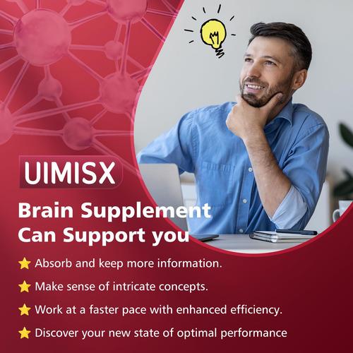 Suplemento Cerebral Uimisx Para Agilidade Mental, Memória E - Imagem 7
