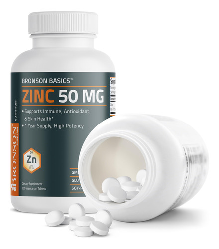 Suplemento Bronson Zinc 50 Mg De Alta Potência 360 Comprimid - Imagem 14