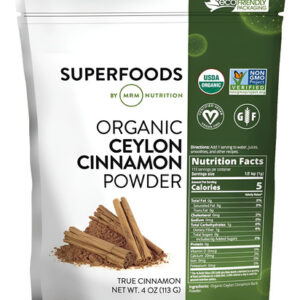 Canela Em Pó Mrm Nutrition Organic Ceylon Vegan 113 Servi