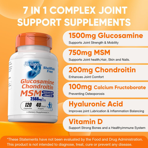 Strrugel Glucosamina Condroitina Msm+ Vitamina D3 | Suplemen - Imagem 4