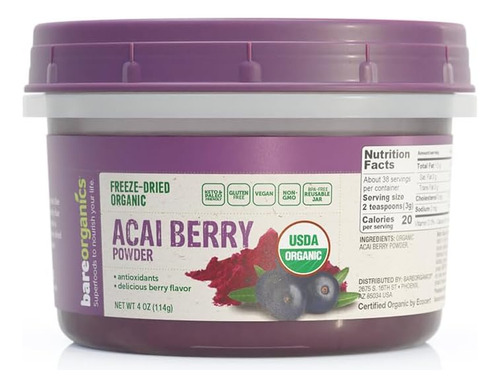 Pó De Açaí Da Bareorganics, Pó De Superalimento, Suplemento - Imagem 9