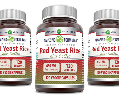 Suplemento De Arroz Vermelho E Coq-10 Amazing Nutrition 120