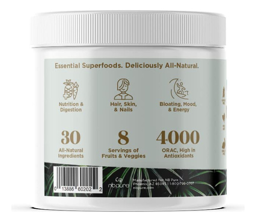Suplemento Nbpure Earthy Andy Superfood Paradise 30 Porções - Imagem 5