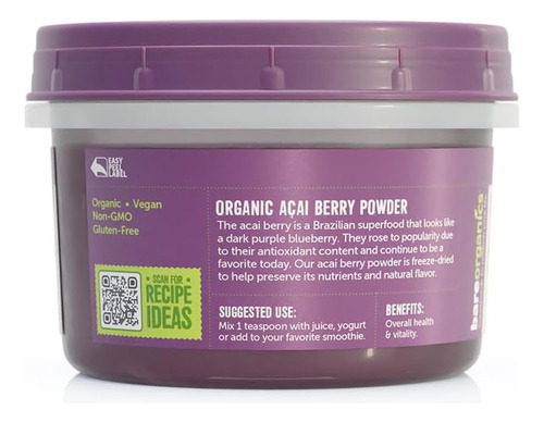 Pó De Açaí Da Bareorganics, Pó De Superalimento, Suplemento - Imagem 7