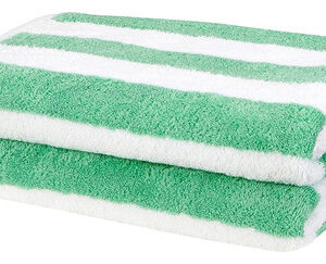 Toalhas De Praia, Verde E Branco, Pacote Com 2, 30 X 60